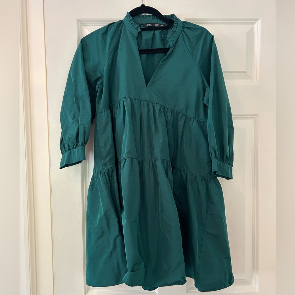 Zara Green Flowy Dress